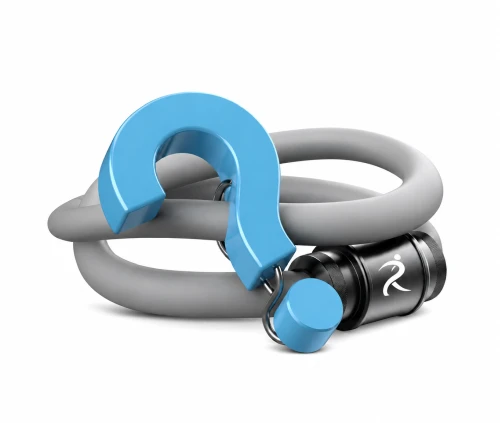 Bracelet Exoring Care gris avec un point d'interrogation, visuel FAQ